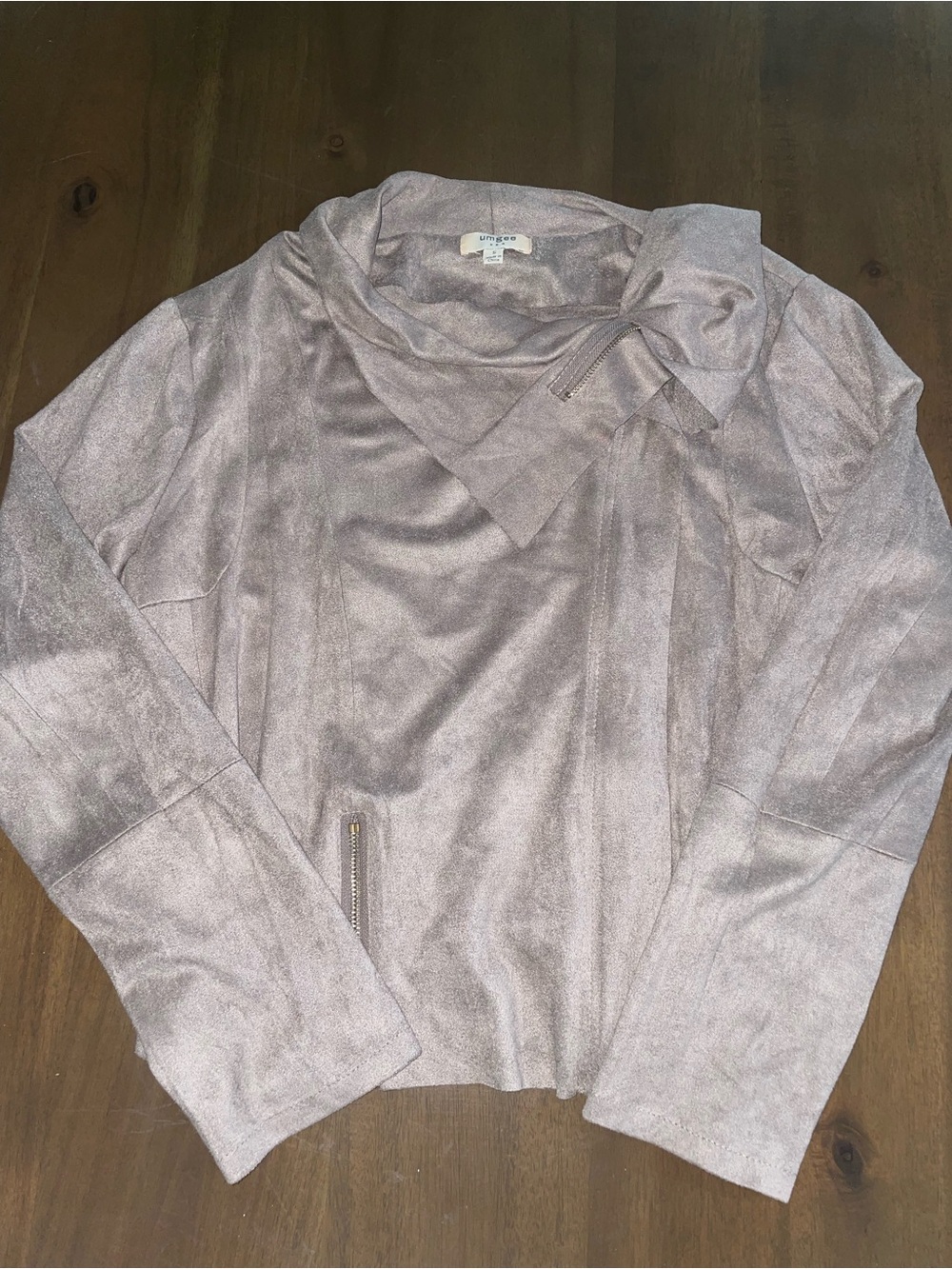 Umgee  Faux Suede Zip Accent Jacket